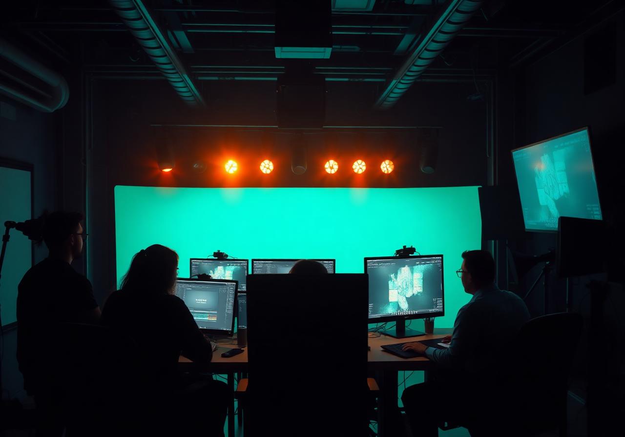 The AMG broadcast production crew at work